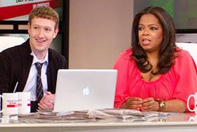 Mark Zuckerberg and Oprah Winfrey
